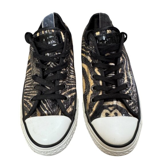 CONVERSE ALL Star Limited Edition Sequin Chucks Zebra Print Womens 7.5 Sneakers - Picture 1 of 11
